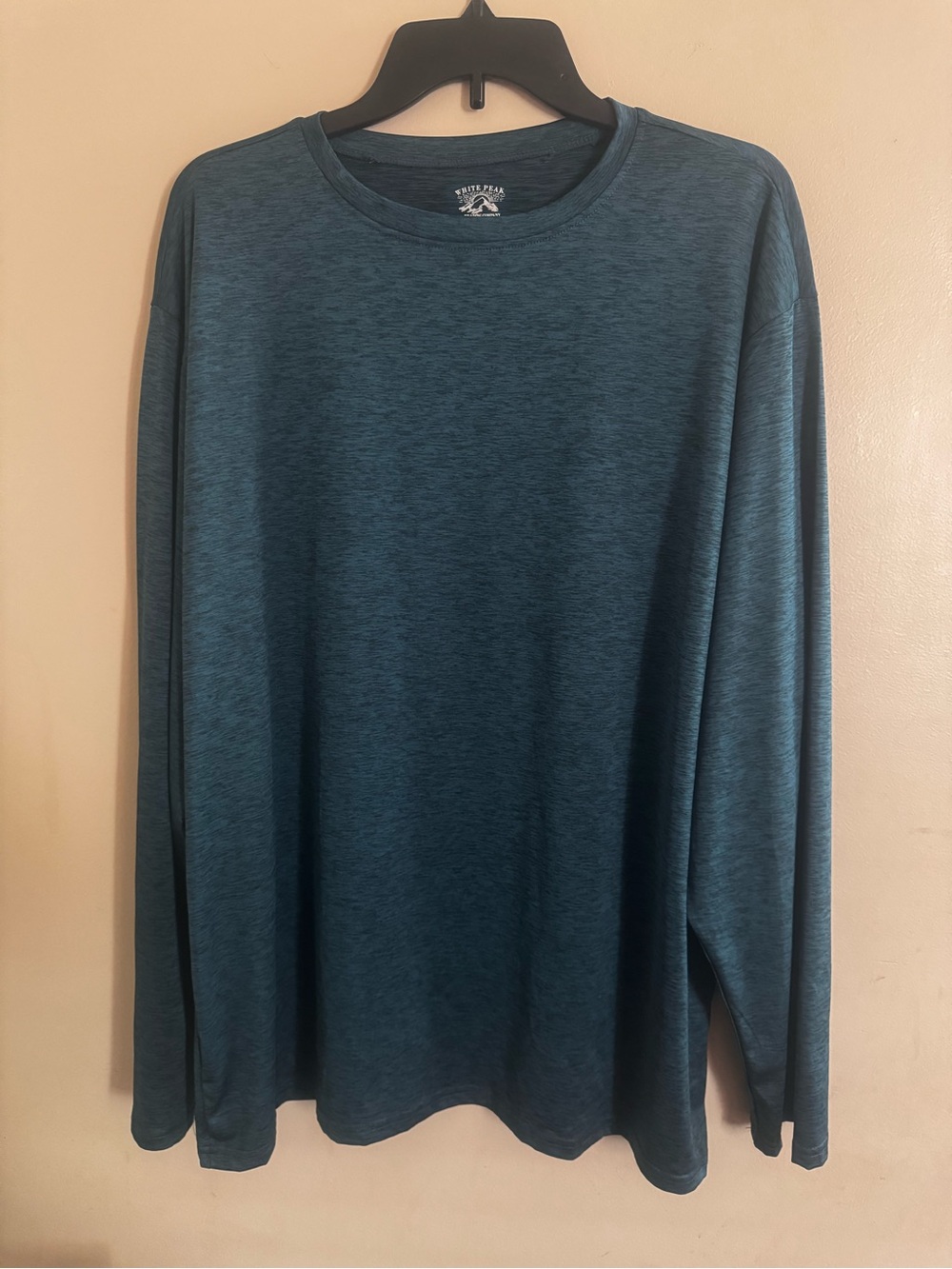 White Stag Men's Long-Sleeve Athletic Tee in Deep Teal